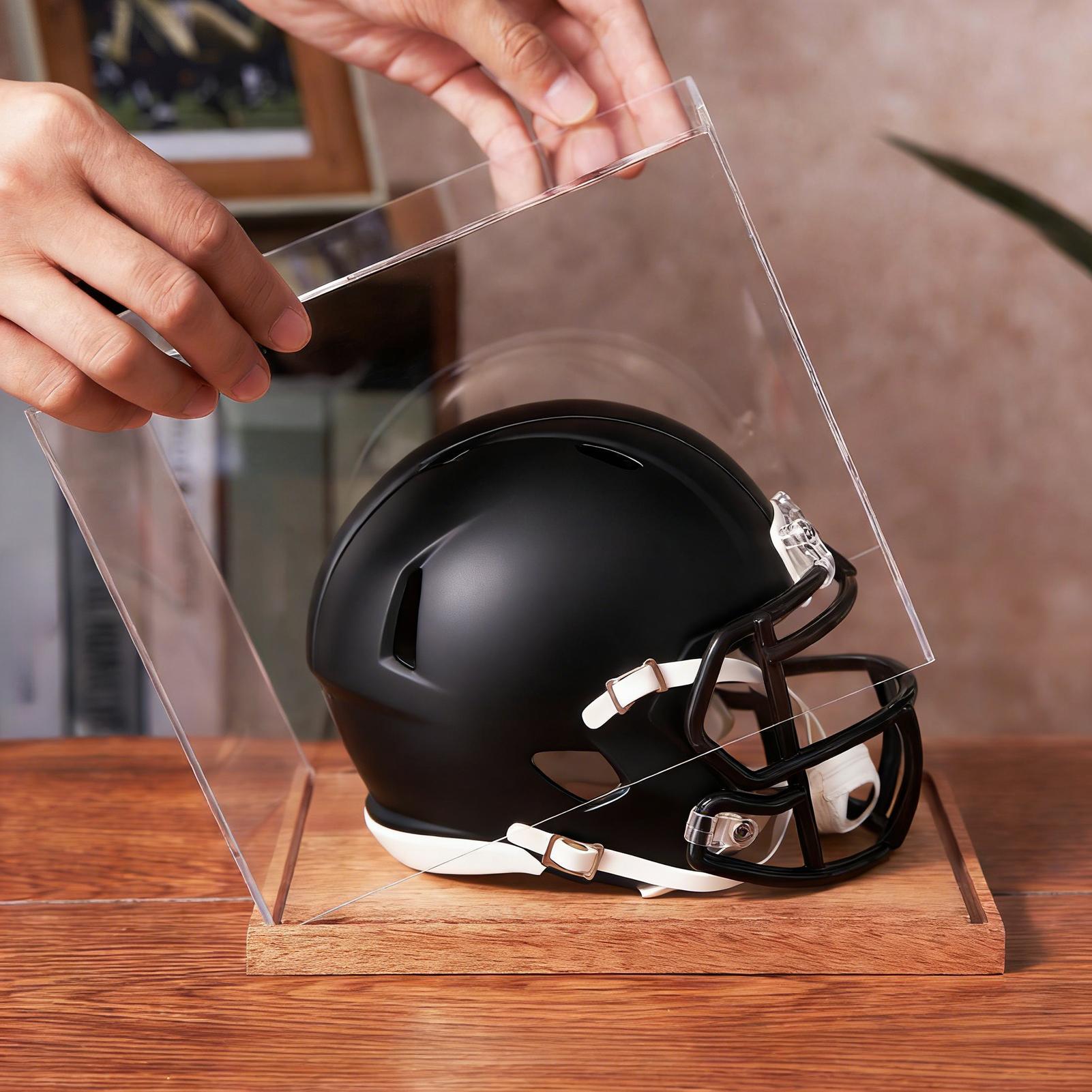 Football Helmet Display Case C - đánh giá và giá Display Stand Wood