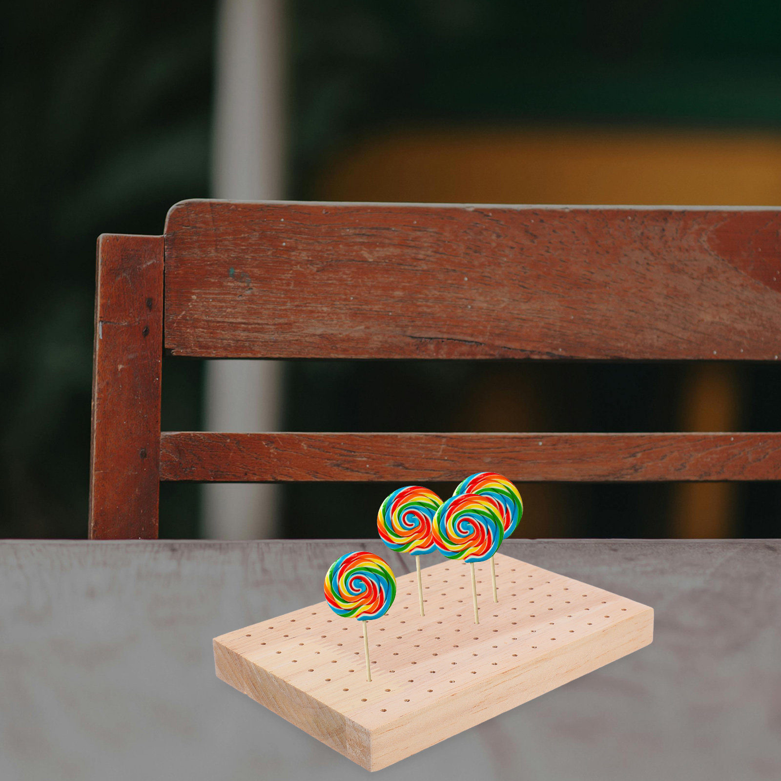 Wooden Food Skewers Holder Foo - đánh giá và giá Display Stand Wood
