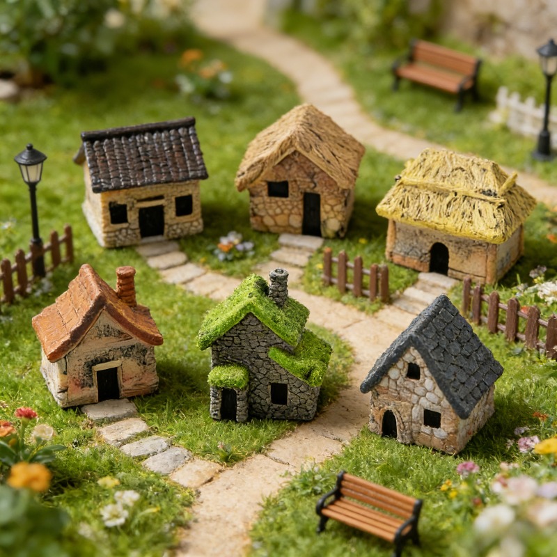 5pcs Resin Miniature Hand-Made - đánh giá và giá Bonsai Garden Miniature