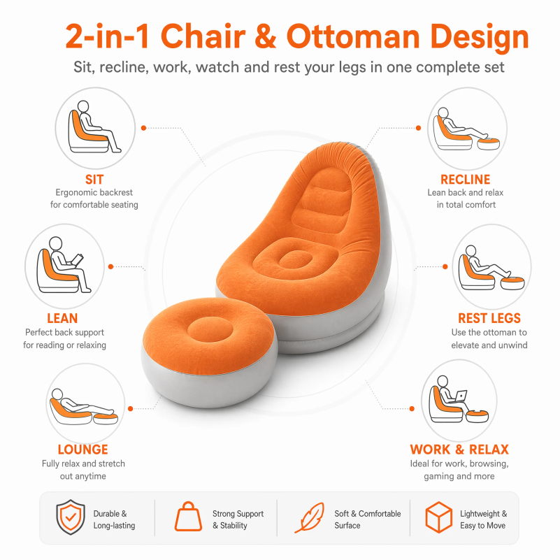Flocking Inflatable Lazy Sofa  - đánh giá và giá Bonsai Garden Bench
