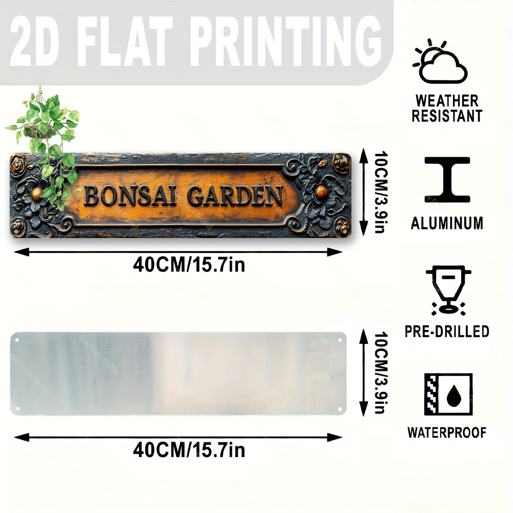 2D Flat - Durable Aluminum Sig - đánh giá và giá Bonsai Garden And Cafe