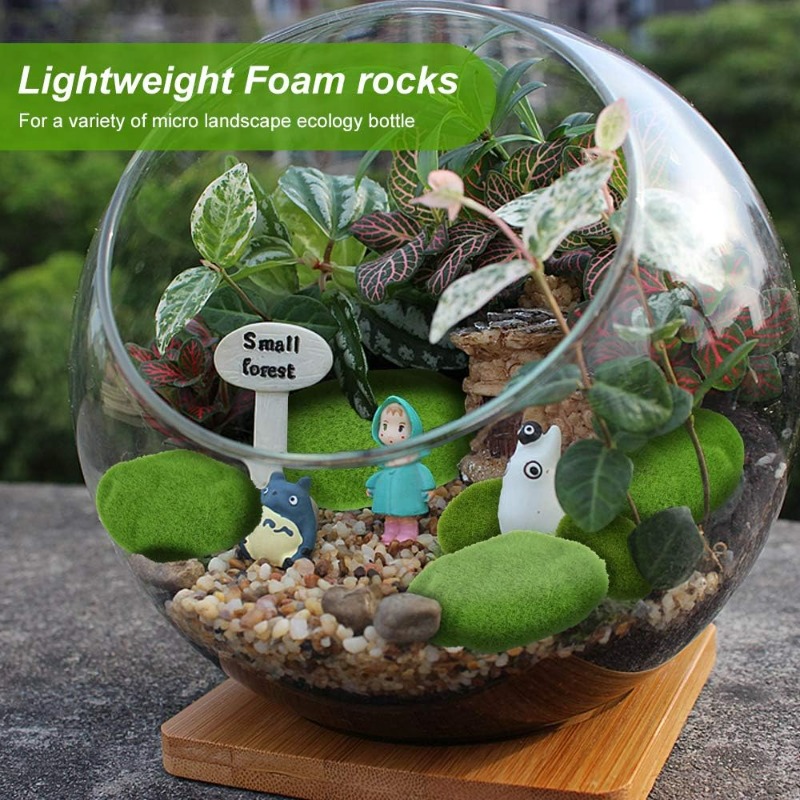 50/5PCS Artificial Foam Moss R - đánh giá và giá Bonsai Rock Garden